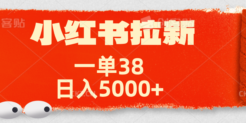 小红书拉新项目，一单38元！日入5000+【揭秘】-宁率网络知识库