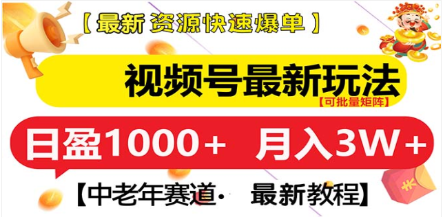 视频号独家玩法，老年养生赛道，无脑搬运爆款视频，日入1000+-宁率网络知识库