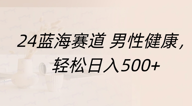 蓝海赛道 男性健康，轻松日入500+-宁率网络知识库