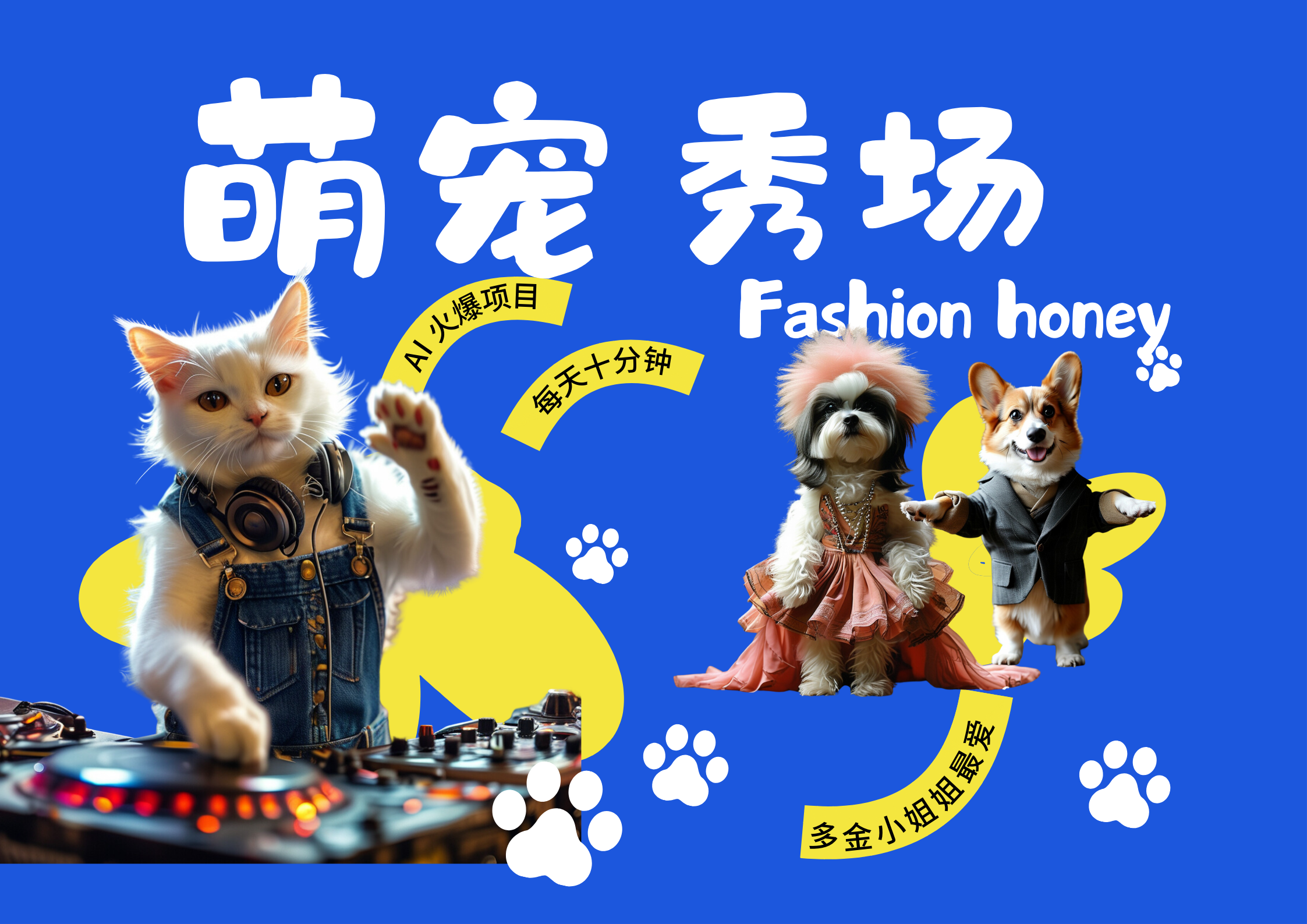 酷飒动物跳舞走秀  时尚喵FASHION汪 多金小姐姐最爱的 轻松月入破万-宁率网络知识库