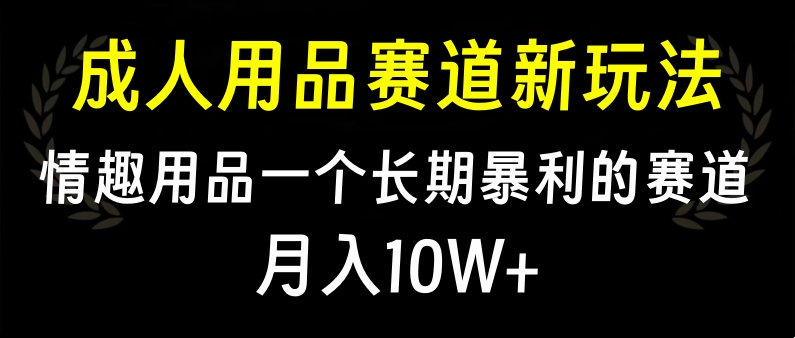 大人用品赛道新玩法，情趣用品一个长期暴利的赛道，月入10W+-宁率网络知识库