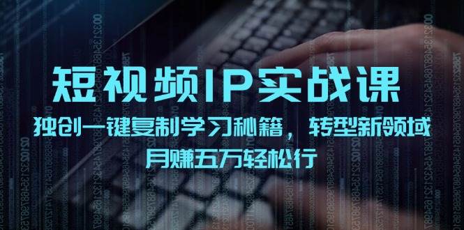 短视频 IP实战课，独创一键复制学习秘籍，转战新领域，月赚五万轻松行-宁率网络知识库