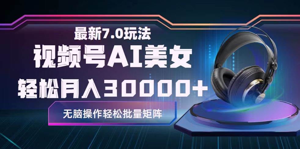视频号7.0最新玩法AI美女跳舞，轻松月入30000+-宁率网络知识库