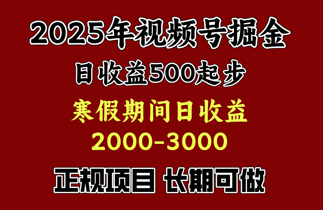 寒假期间一天收益2000+，小白一天就能上手-宁率网络知识库