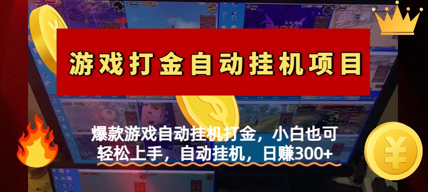 爆款游戏自动挂机打金，小白也可轻松上手，自动挂机，日赚300+-宁率网络知识库
