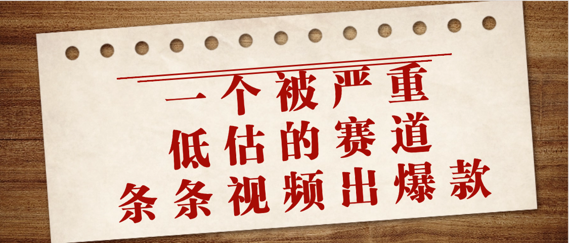 一个被严重低估的赛道，条条视频出爆款，一个月变现3万+-宁率网络知识库