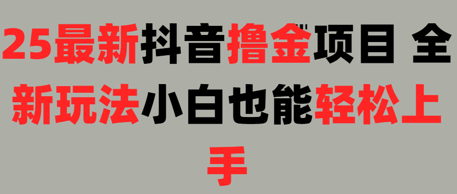 25最新抖音直播撸金项目，小白也能轻松上手！-宁率网络知识库