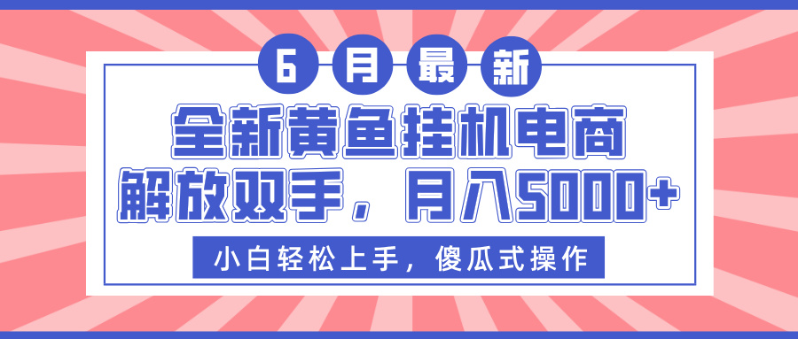 全新黄鱼挂机电商，解放双手，月入5000+-宁率网络知识库