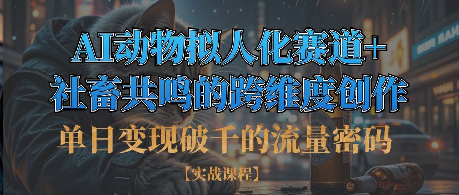 单日变现破千的流量密码,AI动物拟人化赛道+社畜共鸣的跨维度创作-宁率网络知识库