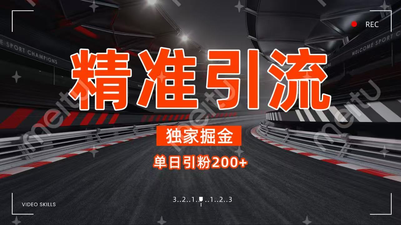 独家野路子精准引流 每日200+-宁率网络知识库