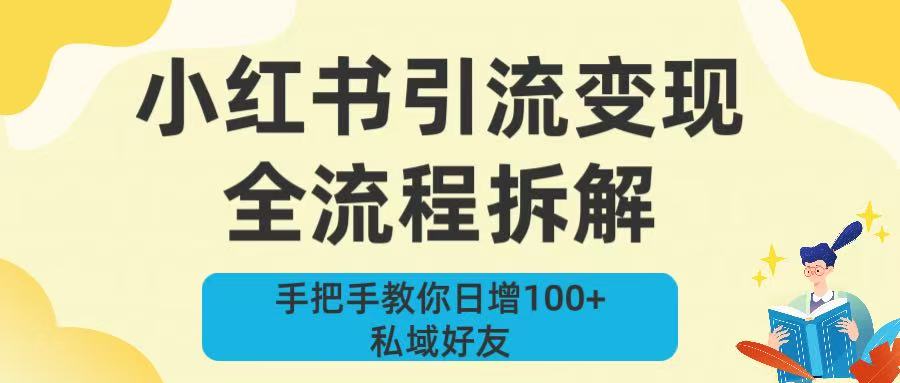 新手必看！小红书引流变现全流程拆解，手把手教你日增100+私域好友-宁率网络知识库