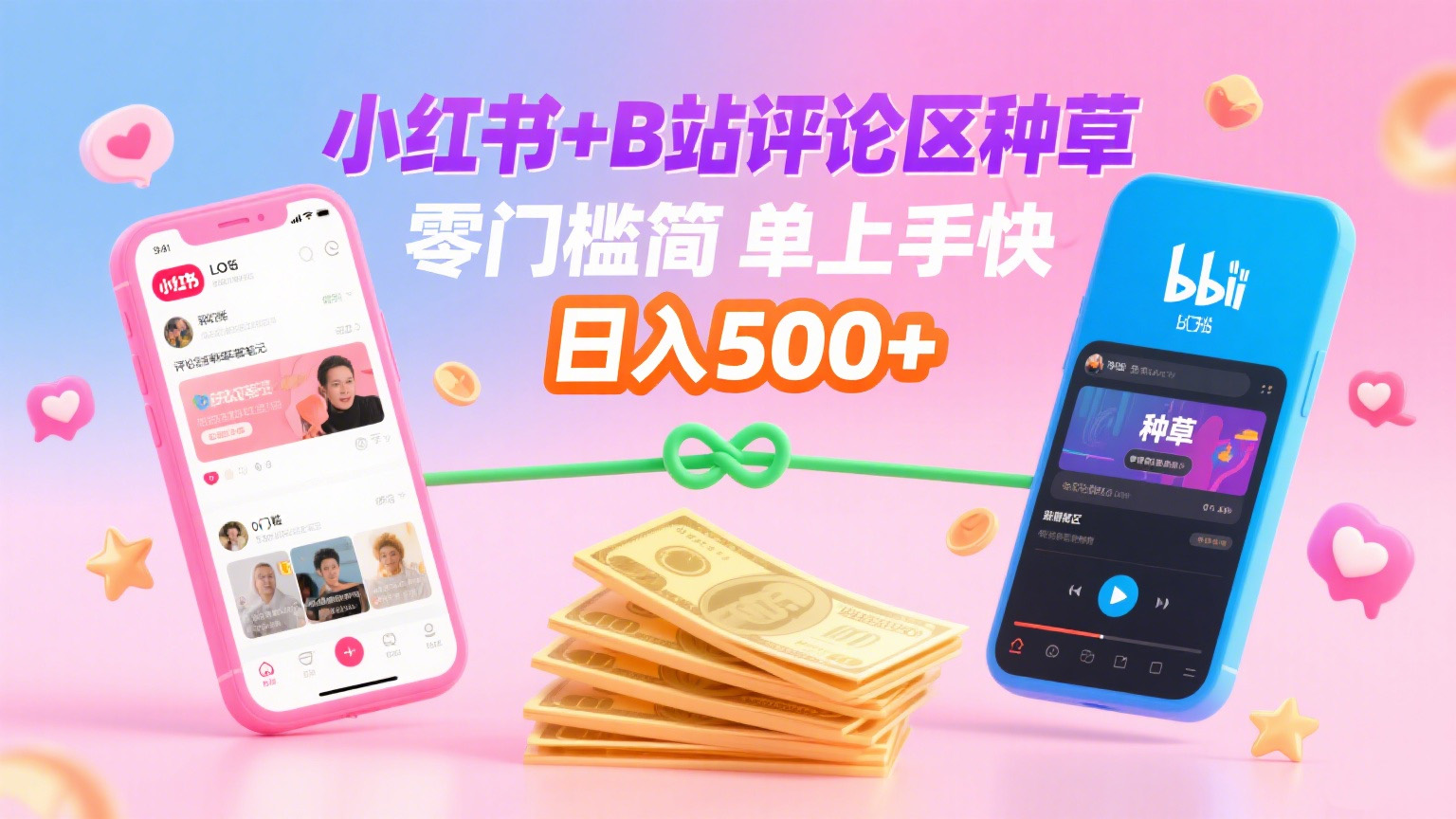 小红书+B站评论区种草，0门槛1分钟一单，只需复制粘贴，日入500+-宁率网络知识库