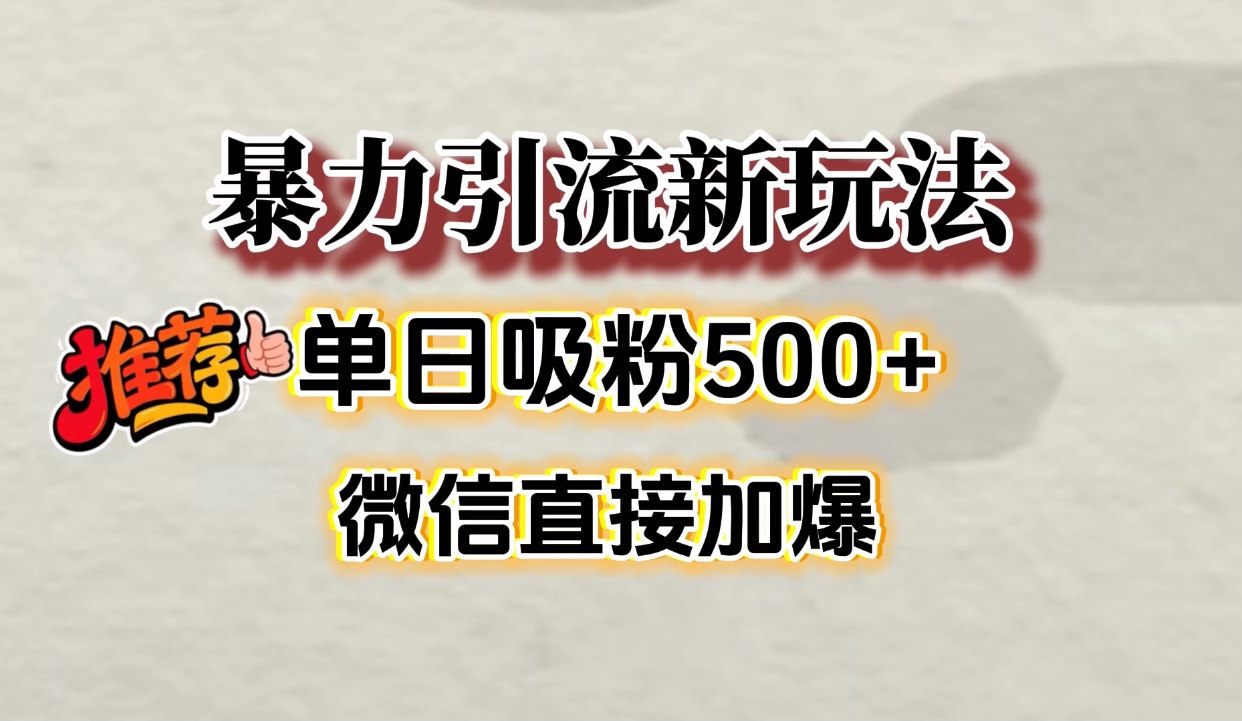 微信加爆的引流超级方法，单日吸粉500➕-宁率网络知识库